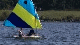 Royalty Free Video Yellow and Blue Sailboat